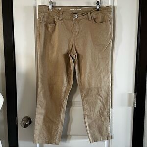 Red Blue Denim Skinny Jeans Women’s Size 13/14 Khaki Cotton Blend Preowned